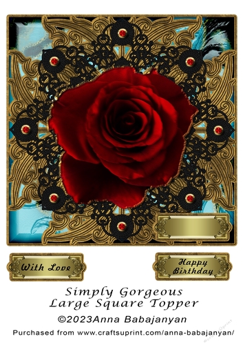 Simply Gorgeous Large Square Topper