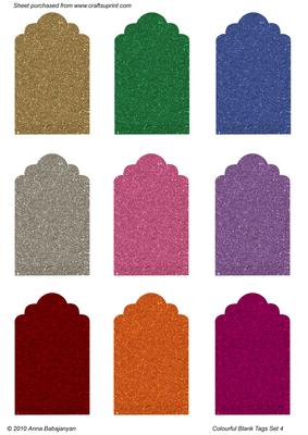 Colourful Blank Tags Set 4