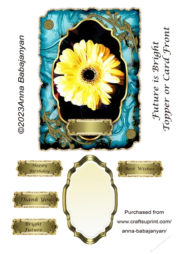 Future is Bright Topper or Card Front