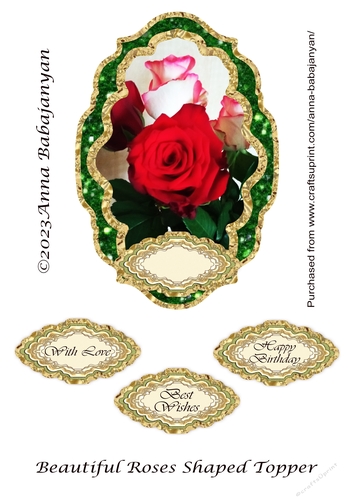 Beautiful Roses Shaped Topper