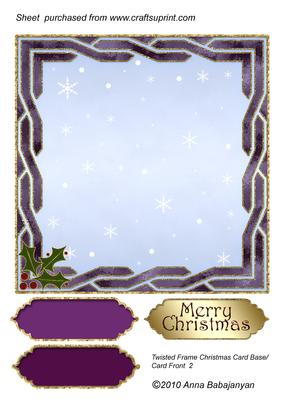 Twisted Frame Christmas Card Base / Card Front 2