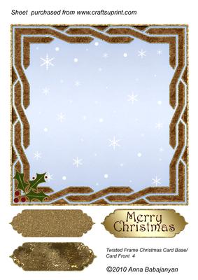 Twisted Frame Christmas Card Base / Card Front 4