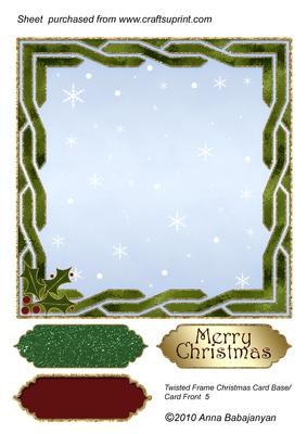 Twisted Frame Christmas Card Base / Card Front 5