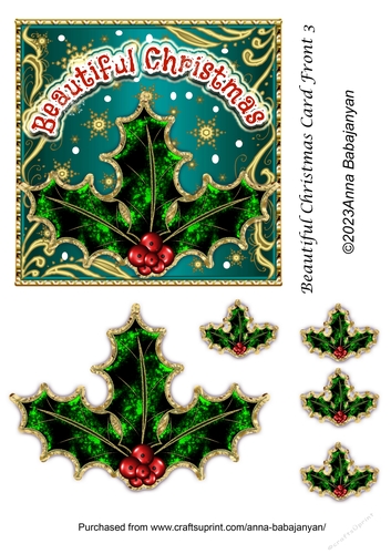 Beautiful Christmas Card Front 3