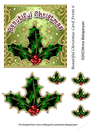 Beautiful Christmas Card Front 6
