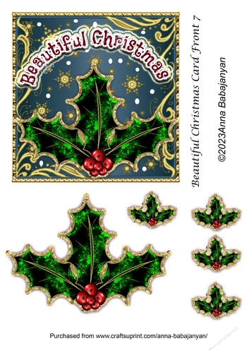 Beautiful Christmas Card Front 7