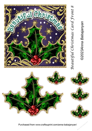 Beautiful Christmas Card Front 8