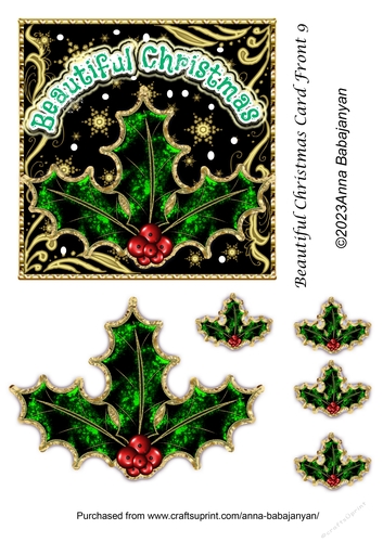 Beautiful Christmas Card Front 9