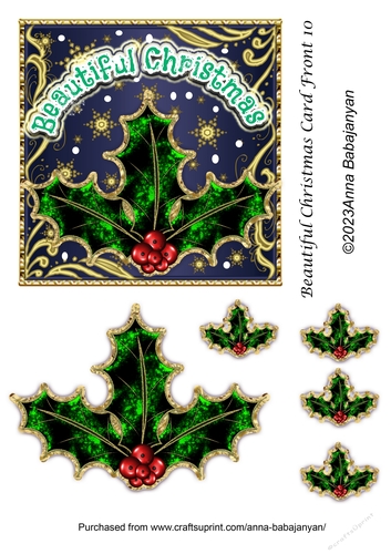 Beautiful Christmas Card Front 10