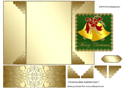 Christmas Bells Gatefold Card 1