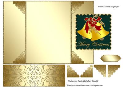 Christmas Bells Gatefold Card 2
