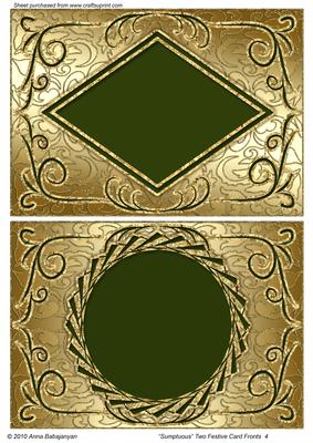 Sumptuous Two Festive Card Fronts 4