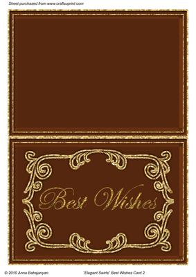 Elegant Swirls Best Wishes Card 2