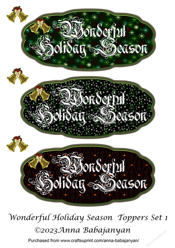 Wonderful Holiday Season Toppers Set 1