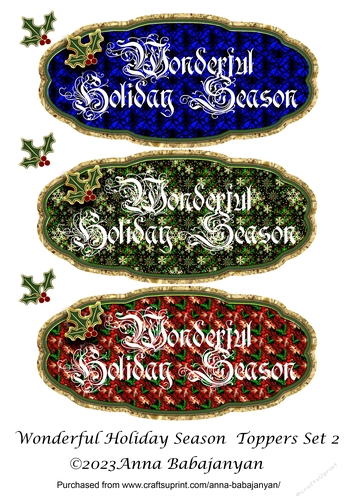 Wonderful Holiday Season Toppers Set 2