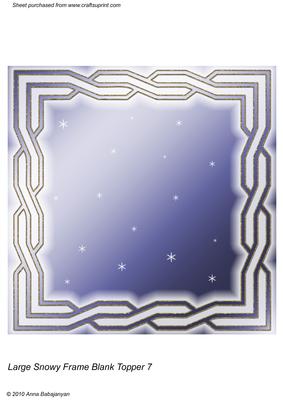 Large Snowy Frame Blank Topper 7