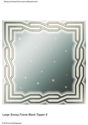 Large Snowy Frame Blank Topper 8