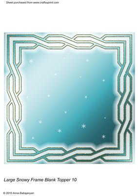 Large Snowy Frame Blank Topper 10