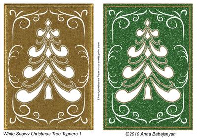 White Snowy Christmas Tree Toppers 1