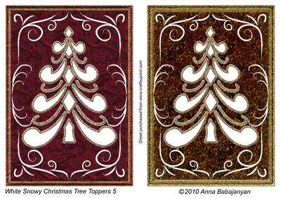 White Snowy Christmas Tree Toppers 5
