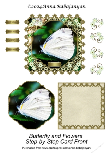 Butterfly and Flowers Step-by-Step Card Front