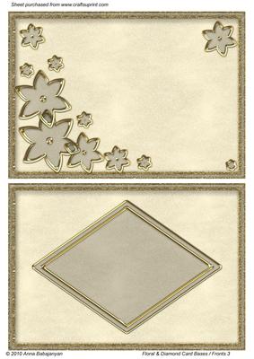 Floral & Diamond Card Bases / Fronts 3