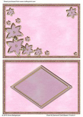 Floral & Diamond Card Bases / Fronts 4