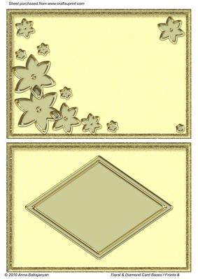 Floral & Diamond Card Bases / Fronts 5