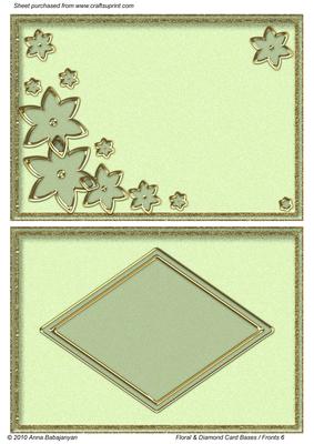 Floral & Diamond Card Bases / Fronts 6