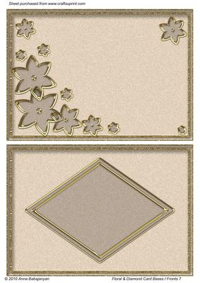 Floral & Diamond Card Bases / Fronts 7