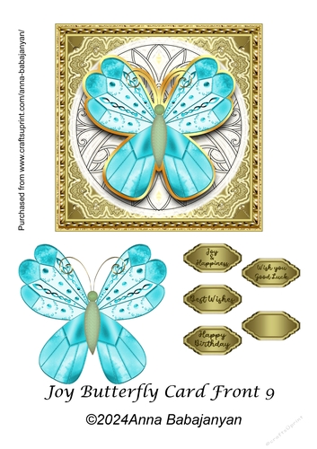Joy Butterfly Card Front 9