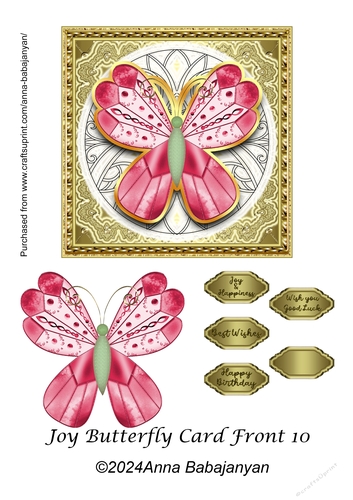 Joy Butterfly Card Front 10