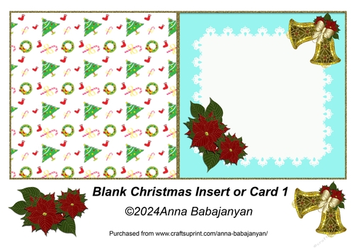Blank Christmas Insert or Card 1