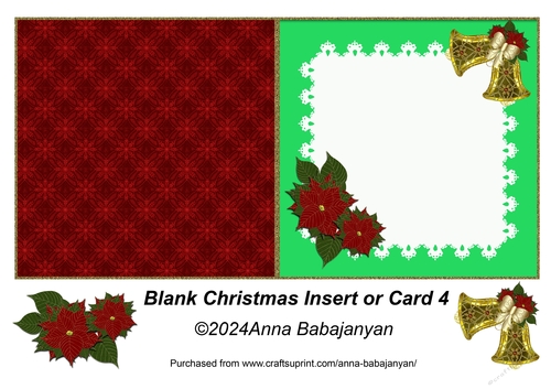 Blank Christmas Insert or Card 4