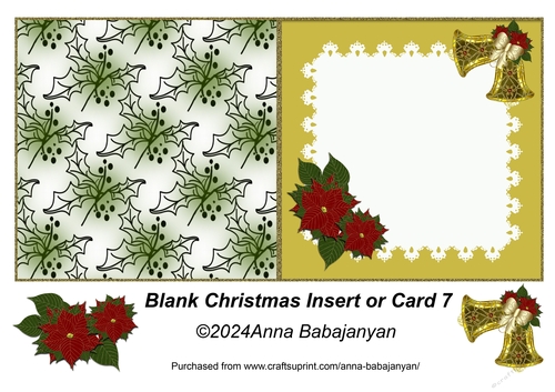 Blank Christmas Insert or Card 7