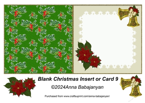 Blank Christmas Insert or Card 9