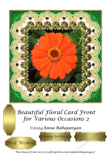 Beautiful Floral Card Front for Various Occasions 2