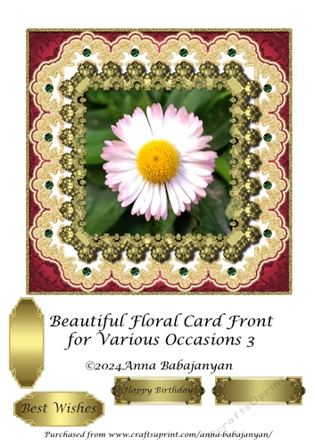 Beautiful Floral Card Front for Various Occasions 3