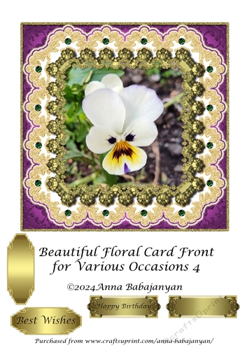 Beautiful Floral Card Front for Various Occasions 4