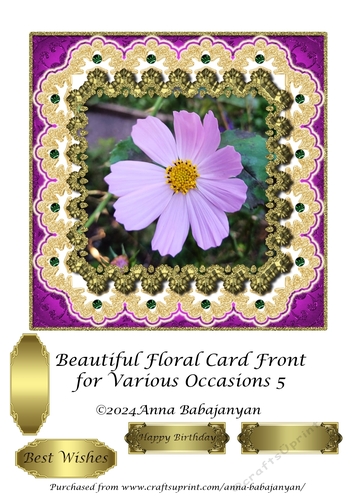 Beautiful Floral Card Front for Various Occasions 5