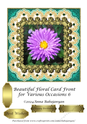 Beautiful Floral Card Front for Various Occasions 6