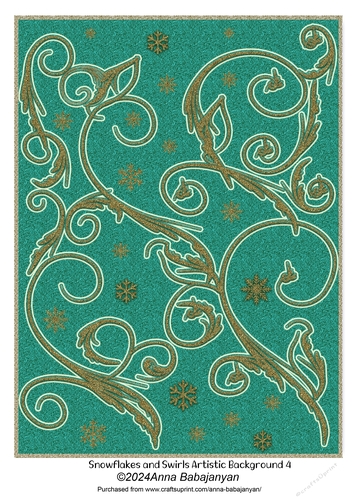 Snowflakes and Swirls Artistic Background 4