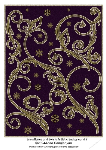 Snowflakes and Swirls Artistic Background 7