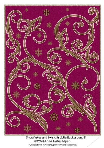 Snowflakes and Swirls Artistic Background 8