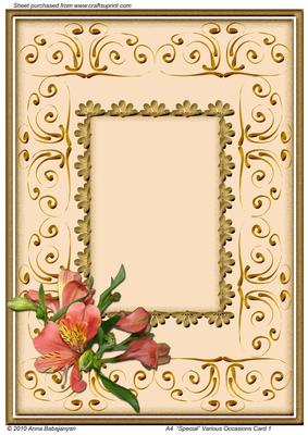 A4 Special Various Occasions Card 1