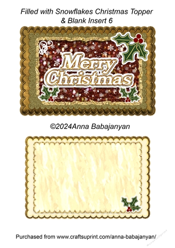 Filled with Snowflakes Christmas Topper & Blank Insert 6
