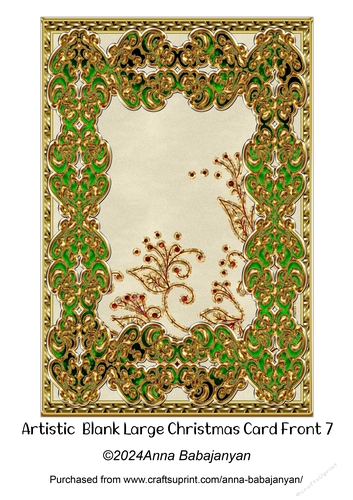 Artistic Blank Large Christmas Card Front 7