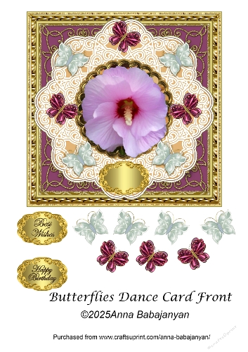 Butterflies Dance Card Front