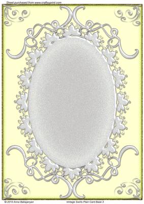 Vintage Swirls Plain Card Base 3