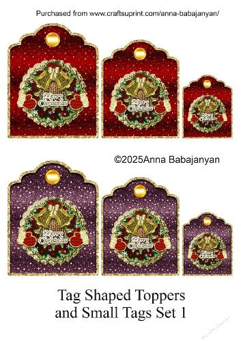 Tag Shaped Toppers and Small Tags Set 1